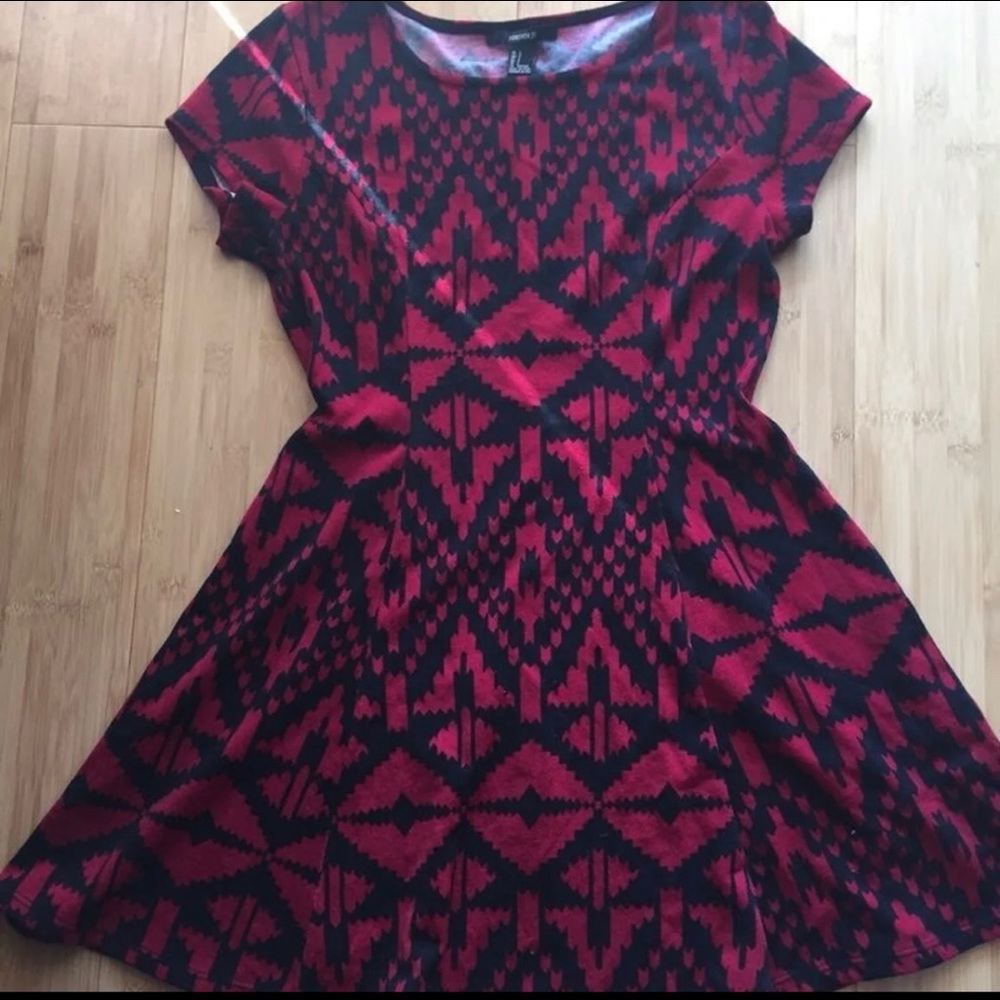 Patterned Skater Dress